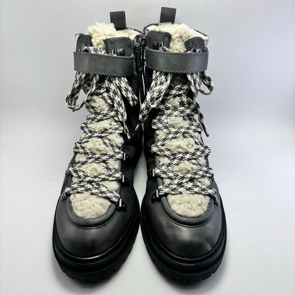 CIRCUS by SAM EDELMAN Gretchen Faux Shearling Hiker Boots Womens Size 9M - Picture 5 of 12
